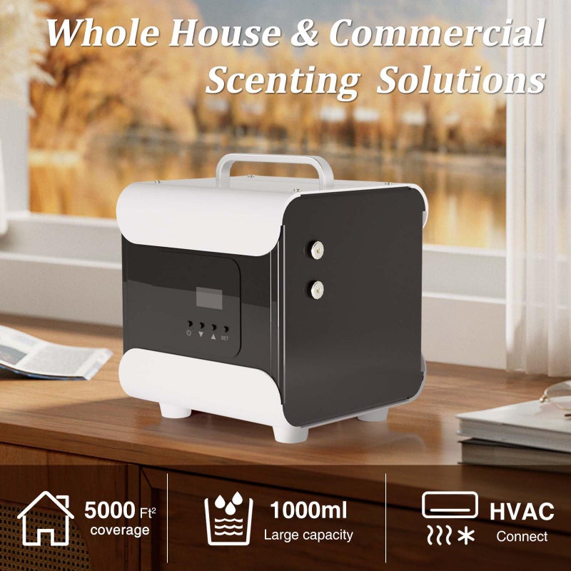 Lacidoll Whole House HVAC Scent Diffuser - 5000 Sq Ft Coverage, Wi-Fi & Bluetooth App Control, 1000ML Hotel Collection, Waterless Cold Air Diffuser for Large Rooms & Commercial Use, Metal Design - Image 2