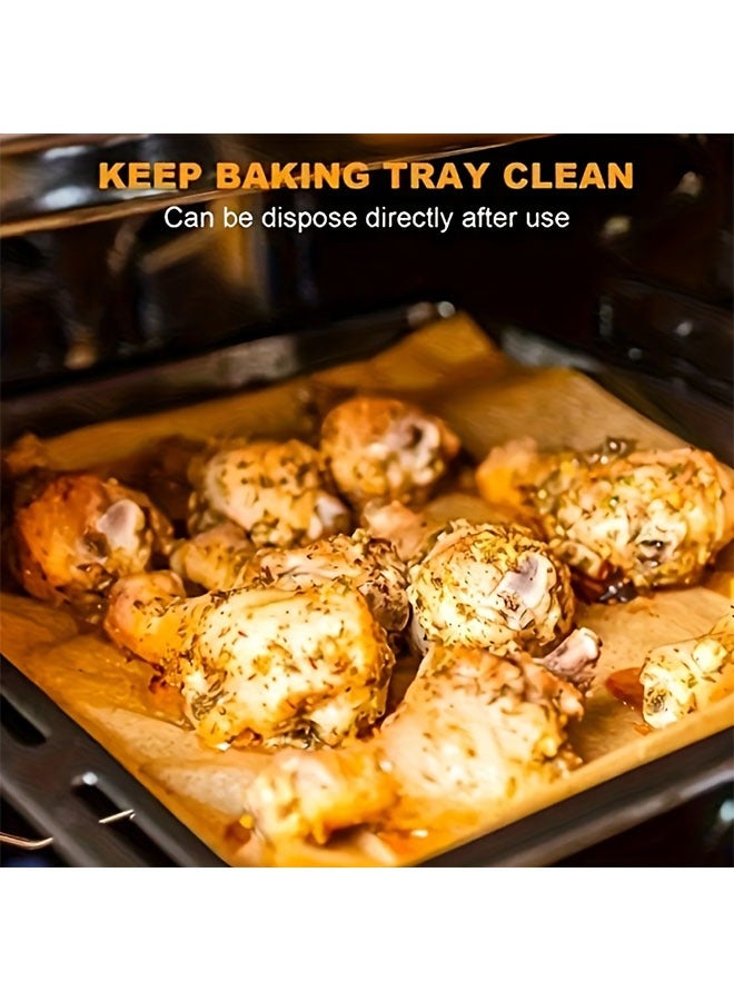 هومستر 50 حزمة ورق الرقائق قبل القطع أوراق الخبيز -غير مبيض غير عصا، نصف ورقة حجم الإناء -للخبز والطهي والشواء والقلاية الهوائية والتبخير والقلاية العميقة -مثالية للخبازين المنزلية والحماس المطبخ - Image 2