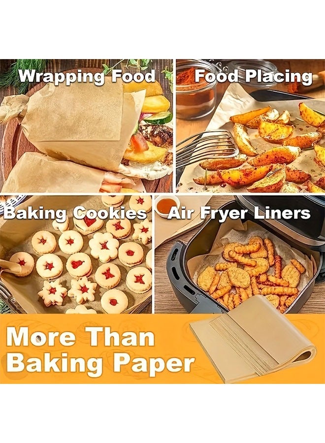 هومستر 50 حزمة ورق الرقائق قبل القطع أوراق الخبيز -غير مبيض غير عصا، نصف ورقة حجم الإناء -للخبز والطهي والشواء والقلاية الهوائية والتبخير والقلاية العميقة -مثالية للخبازين المنزلية والحماس المطبخ - Image 3