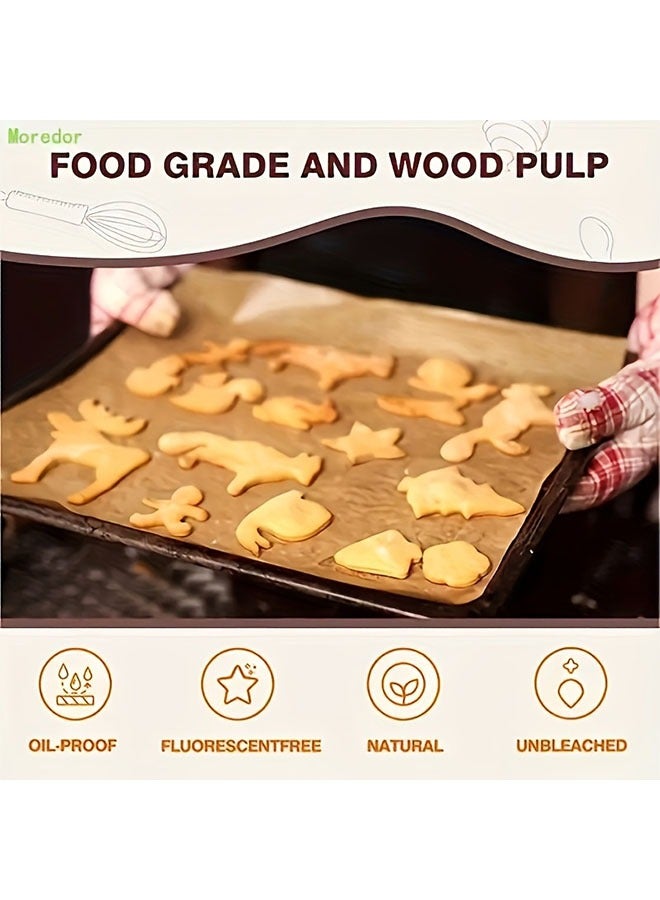 هومستر 50 حزمة ورق الرقائق قبل القطع أوراق الخبيز -غير مبيض غير عصا، نصف ورقة حجم الإناء -للخبز والطهي والشواء والقلاية الهوائية والتبخير والقلاية العميقة -مثالية للخبازين المنزلية والحماس المطبخ - Image 5