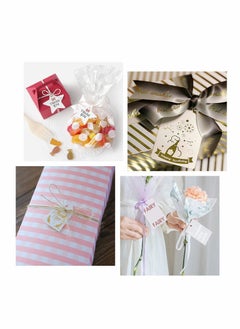 Excefore Thank You Gift Tags Gold Foil Paper Gift Tags, 100 Pcs with 10m Natural Jute Twine for Wedding Favors  - Image 3