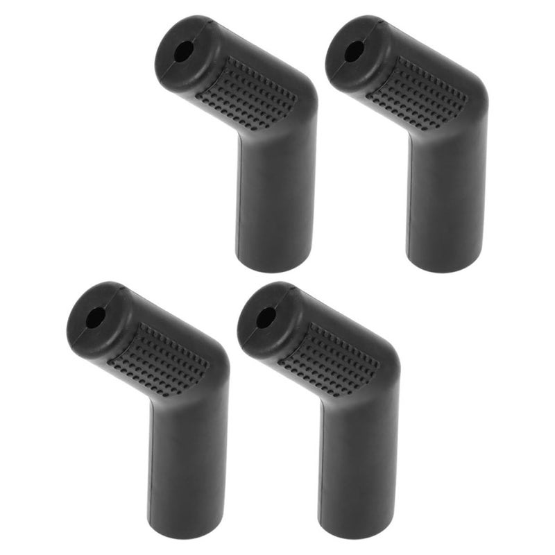Black Motorcycle Rubber Shift Lever Covers 4PCS Non Slip Wear Resistant Protective Sleeves - Image 2