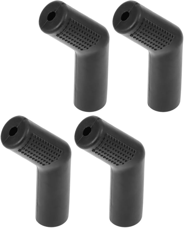 Black Motorcycle Rubber Shift Lever Covers 4PCS Non Slip Wear Resistant Protective Sleeves - Image 1