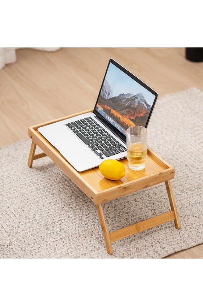 Multi Functional Folding Wooden Bamboo Tray Table, Bedroom, Simple Bed, Computer, Small Table - Image 5