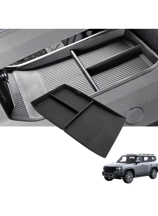  تي ار اكس اوتو منظم وحدة التحكم المركزية المصنوع من السيليكون TRX AUTO TPE لسيارة Jetour T2 (2022-2025) | منظم بمقاس مخصص مع بطانة مانعة للانزلاق | حاوية صينية وحدة التحكم في التروس | ملحقات داخلية مناسبة لسيارة Jetour T2 - Image 1