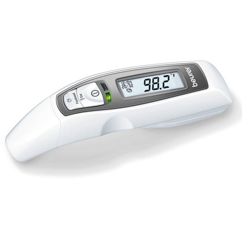 Beurer FT65 Multifunction Infrared Thermometer, 3-in-1 Infrared Thermometer for Adults and Kids, Adult Forehead Mode, Child Forehead Mode, Ear Mode, and Surface Mode, Color Changing Fever Indicator