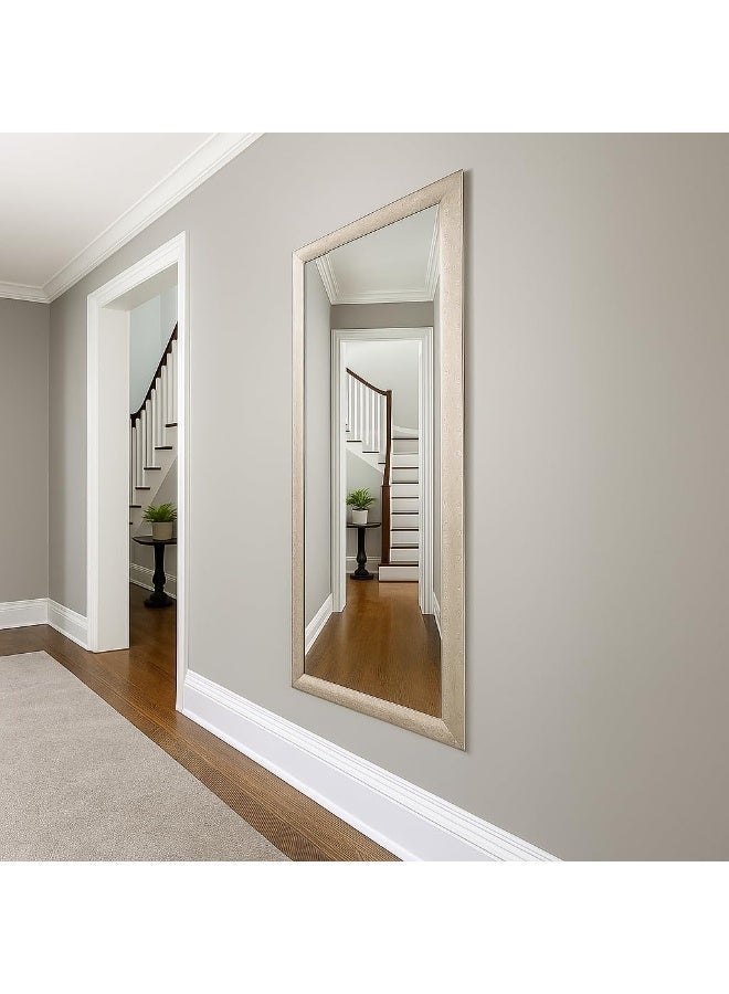 Lumina Full Length Mirror 171 × 71 cm – Silver Frame Wall Mounted or Leaning Floor Mirror, Full Body Dressing Mirror for Bedroom, Closet, Hallway & Living Room - Image 4