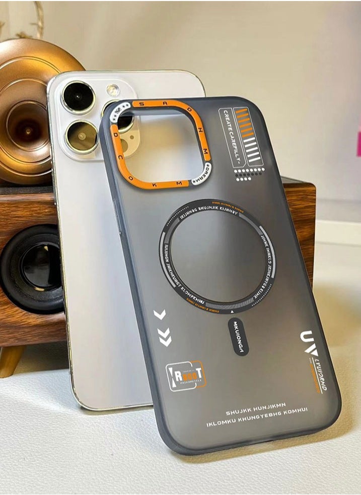 Color Fans - Magnetic Case for iPhone 15 Pro Compatible with MagSafe Slim Protective Translucent Matte Phone Cover Matte Grey - Image 1
