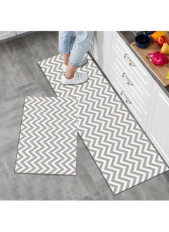FASHION HOME Set of 2 Kitchen Mats Floor Rug Home Decor Accessories Non Skid Washable  - Image 1