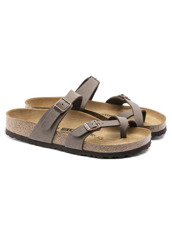 BIRKENSTOCK Mayari Comfortable Cork Footbed Sandals - Mocha Brown, Adjustable Straps for All-Day Wear - Image 4