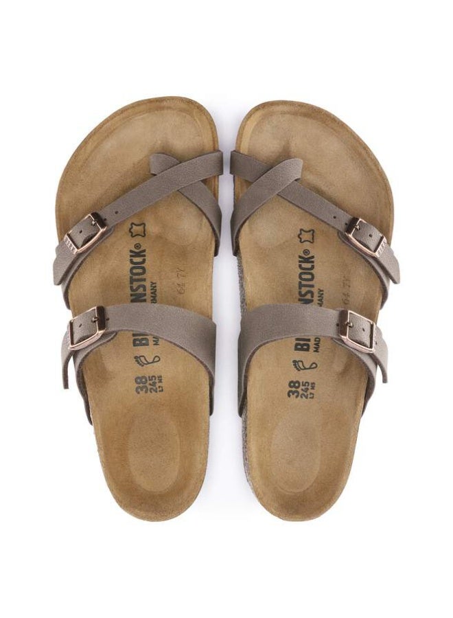 BIRKENSTOCK Mayari Comfortable Cork Footbed Sandals - Mocha Brown, Adjustable Straps for All-Day Wear - Image 3