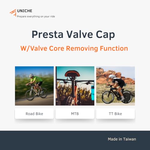 UNICHE Bike Presta Valve Cap with Valve Core Removing Function, Fits Presta French Valves on MTB, Road Bikes, Gravel Bikes (Orange) - Image 5