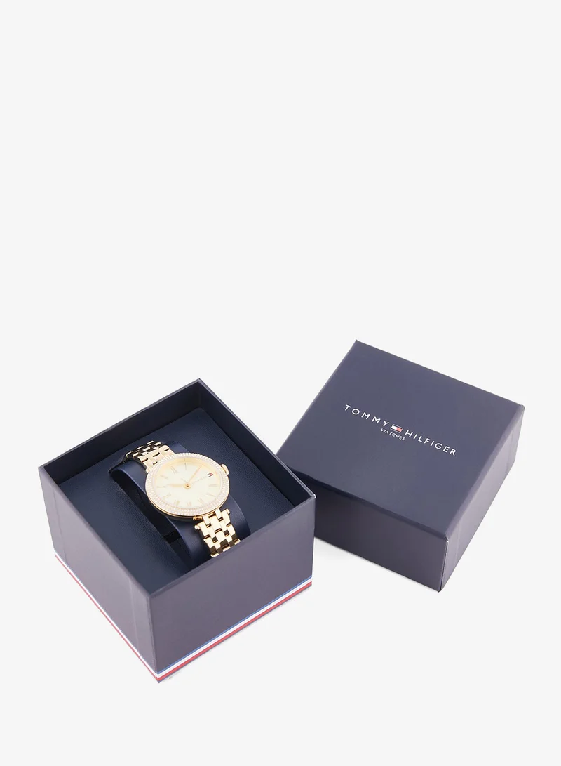 Tommy Hilfiger  3-Hand Womens Quartz Movement Watch With Gold-Tone Stainless Steel Bracelet - 1782718 for Women | Best Price UAE