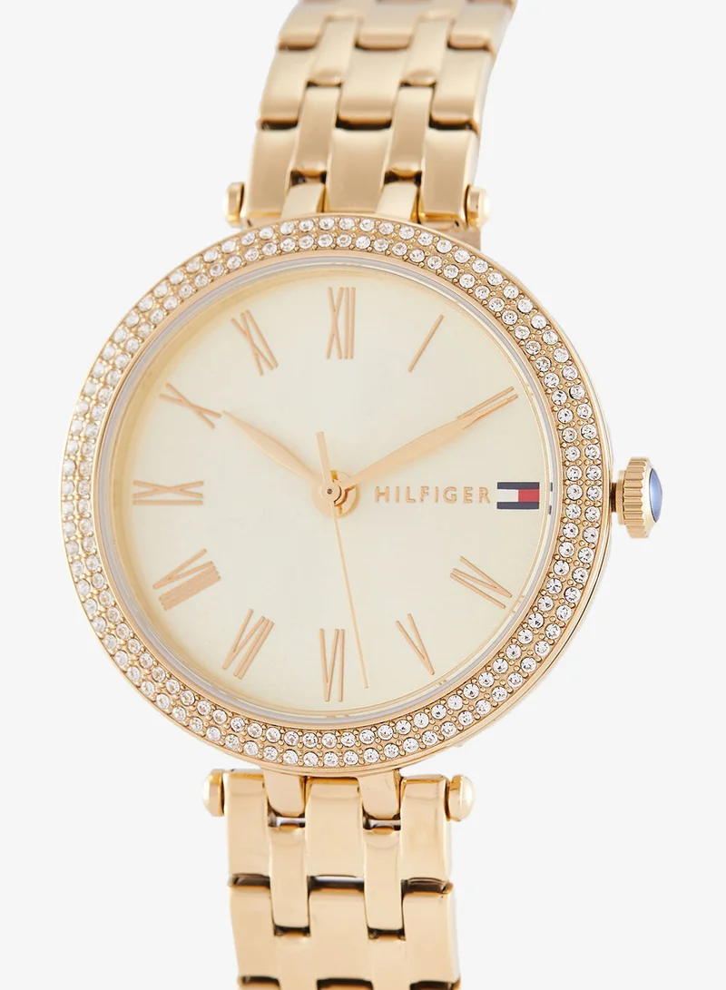Tommy Hilfiger  3-Hand Womens Quartz Movement Watch With Gold-Tone Stainless Steel Bracelet - 1782718 for Women | Best Price UAE
