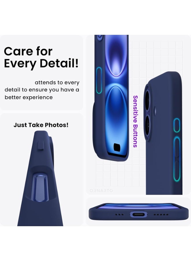 حافظة آيفون 17 من السيليكون الناعم السائل لهاتف آيفون 17 مع بطانة داخلية من الألياف الدقيقة حافظة هاتف واقية مضادة للصدمات لهاتف آيفون 17 6.3 بوصة - Image 3