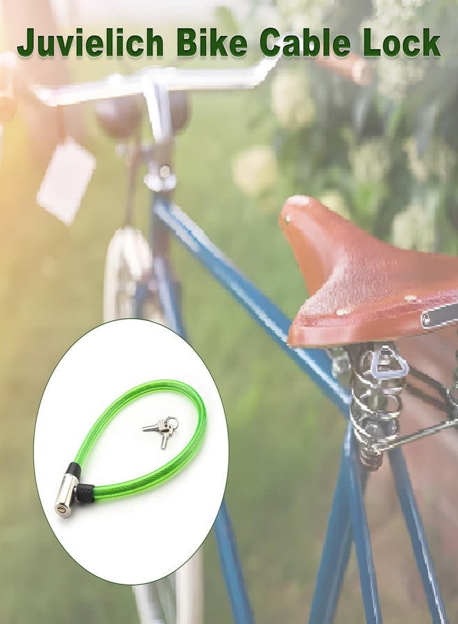 Juvielich Anti Theft Bike Lock 2ft.x12mm Bike Cable Lock with 2 Keys High Security Cable Lock Coiled Bike Lock for Outdoor Equipment, Bicycles, Scooters, Fence, Gate,Green 620x12mm - Image 3