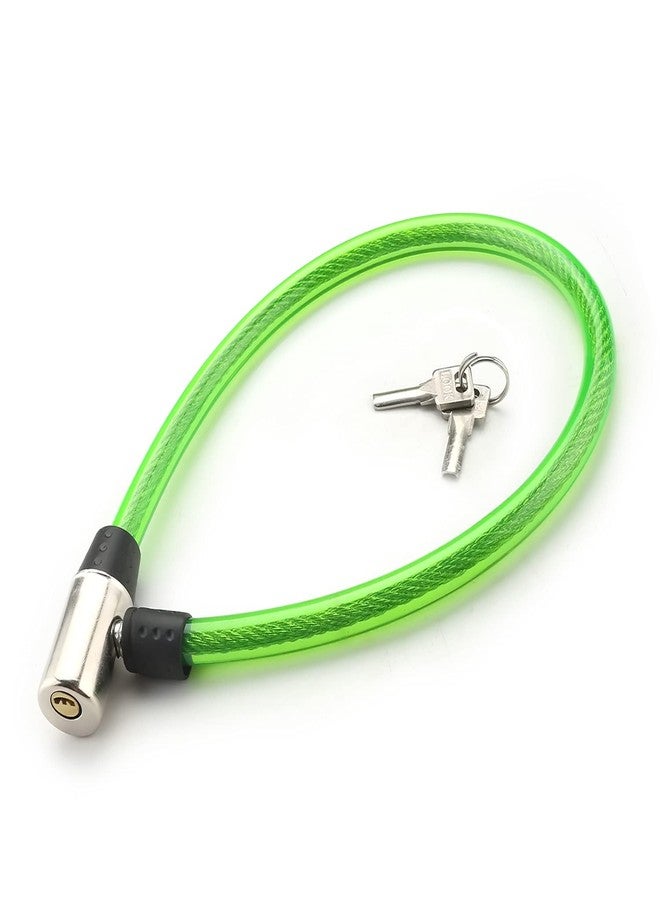 Juvielich Anti Theft Bike Lock 2ft.x12mm Bike Cable Lock with 2 Keys High Security Cable Lock Coiled Bike Lock for Outdoor Equipment, Bicycles, Scooters, Fence, Gate,Green 620x12mm - Image 1