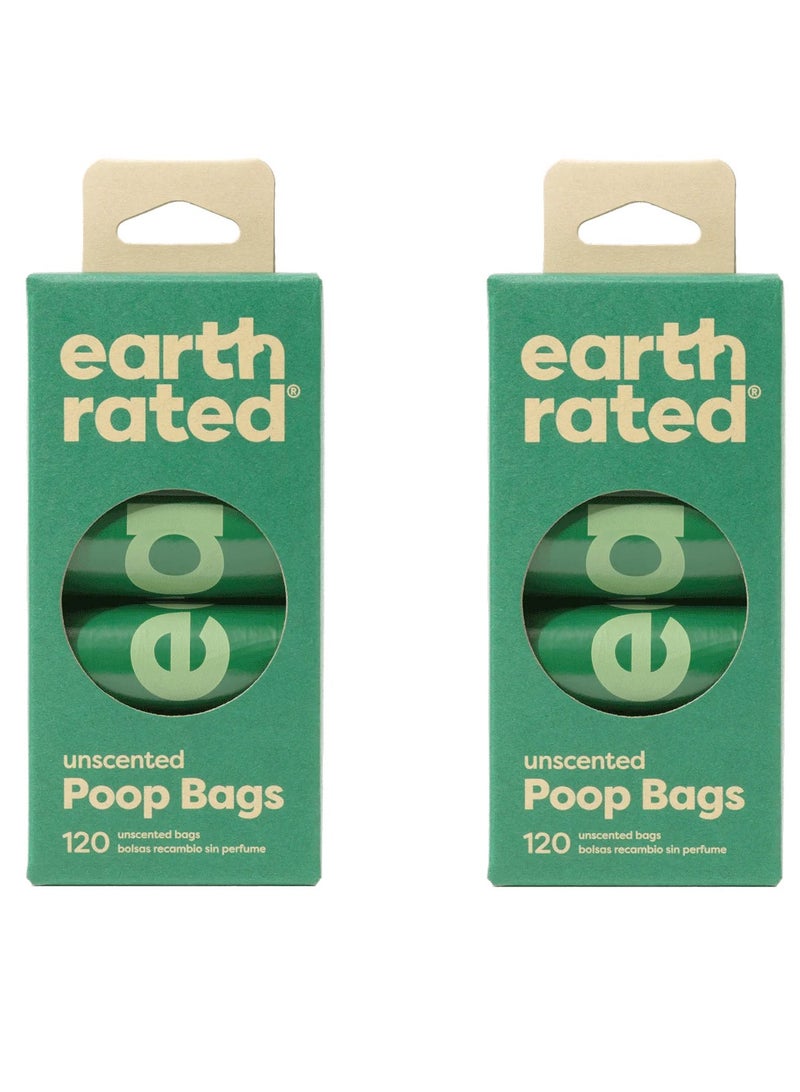 إيرث ريتد عبوتان من أكياس النفايات غير المعطرة للكلاب، كل منها يحتوي على 120 كيسًا - Image 1