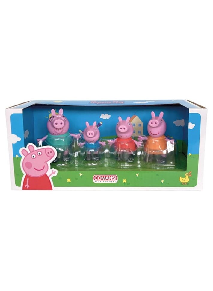 COMANSI Comansi Peppa Pig Collection Set – 4 Figures (Peppa, George, Mama & Papa)  - Image 2