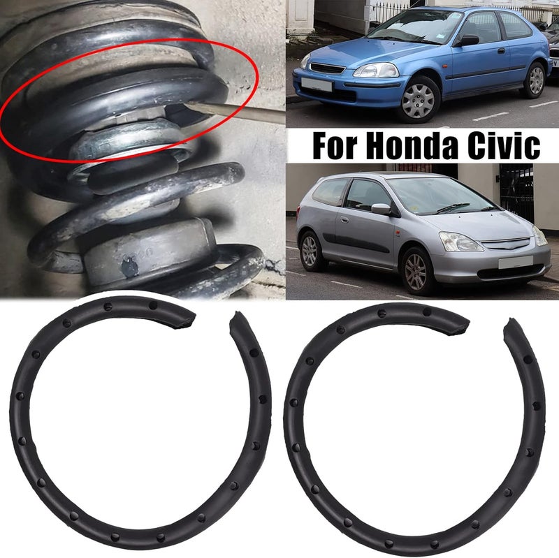 HOOTURB Universal Coil Spring Silencer Insulator Rubber Sleeve Front Rear Lower Suspension Noise Reducer Protector For Car Van Truck-2PCS - Image 2
