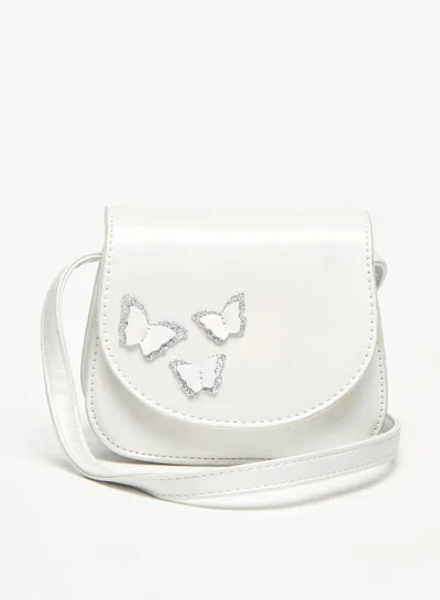 فلورا بيلا من شو إكسبرس Butterfly Accent Crossbody Bag with Strap Handle and Magnetic Closure