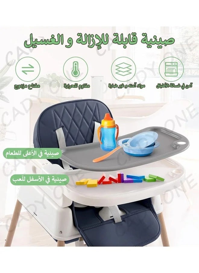 Cozara - 7-in-1 adjustable baby and toddler feeding chair with detachable tray - Image 1