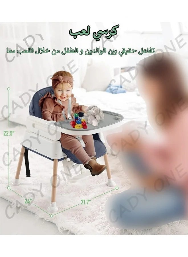 Cozara - 7-in-1 adjustable baby and toddler feeding chair with detachable tray - Image 1