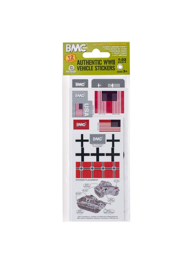 BMC Toys Bmc Ww2 Dday Sticker Sheets Fits 1:32 Tanks Landing Craft & Bunkers  - Image 2