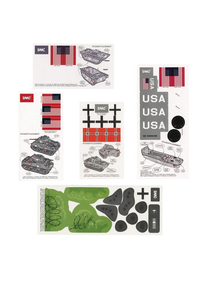 BMC Toys Bmc Ww2 Dday Sticker Sheets Fits 1:32 Tanks Landing Craft & Bunkers  - Image 3