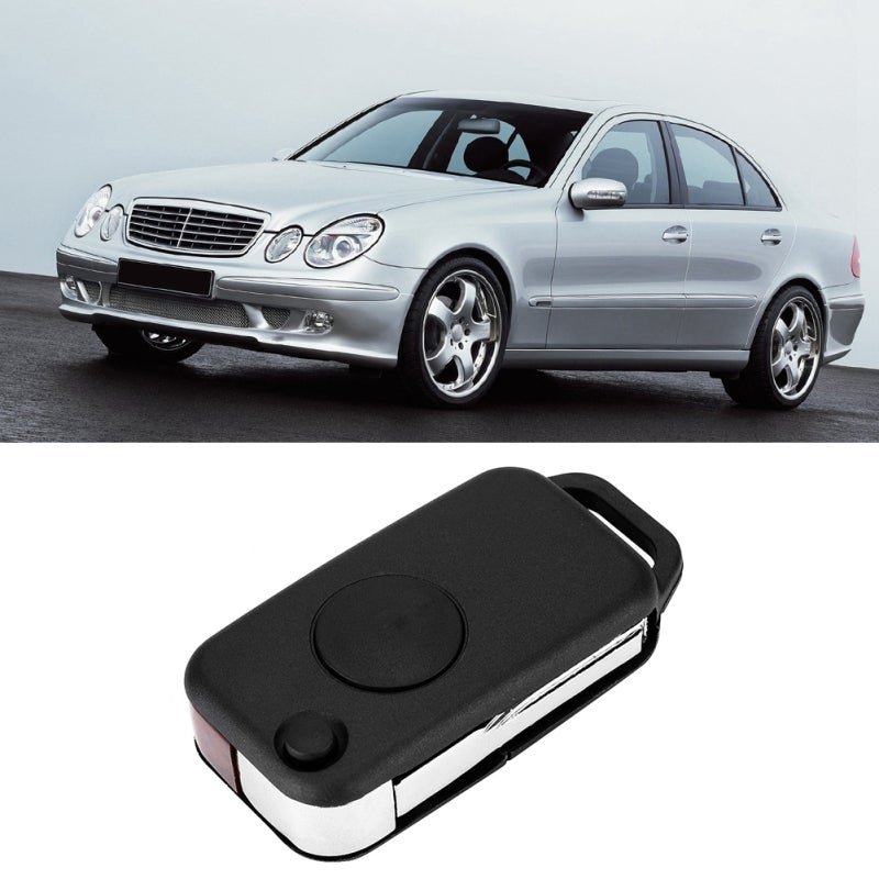 Flip Key Fob Case Plastic 1 Button Replacement - Anti-Rust Durable Shell for Mercedes-Benz Class 1984-2004 - Image 5