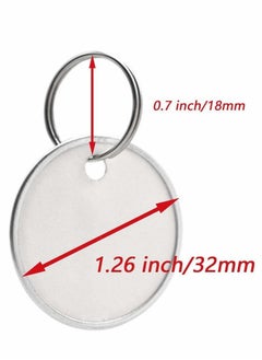 Y&D 100Pcs Metal Rim Key Tags, Blank Round Rimmed Tag Paper Tags with Split Rings,Small Coded Chain Keyring Set for Luggage,Pets,Kids Backpack,White  - Image 2