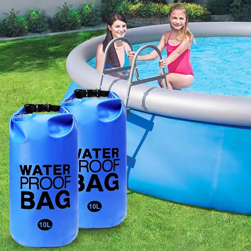 Lvsnro 2 Pack Pool Step Weights,500D 10L No Breaken Pool Ladder Weights for Above Ground Pools,Waterproof Weight Bags Pool Stair Weights for Pool Steps Easy and Quick Fill Sand (Blue) - Image 2