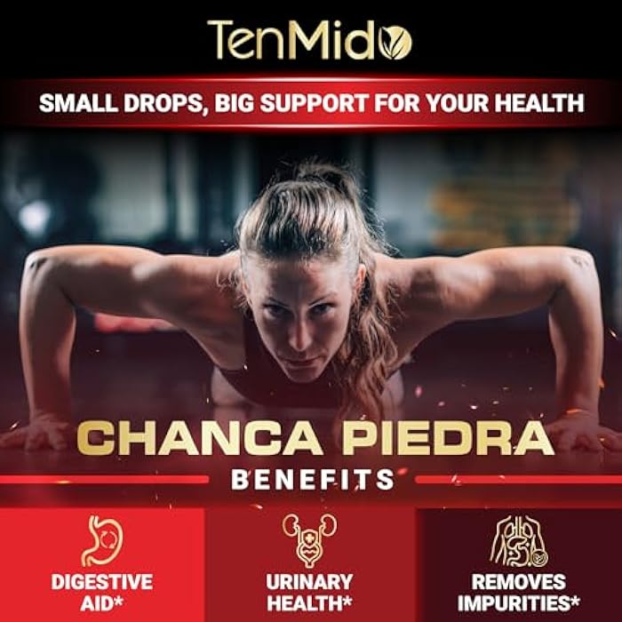 Tenmido Chanca Piedra Stone Breaker Drops - 12in1 with Burdock Root, Milk Thistle, Turmeric, Cranberry, Marshmallow Root, Dandelion, Ginger and More | Alcohol-Free, Vegan, Non-GMO - 30ml 1 Fl OZ - Image 4
