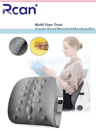 Back and Lumbar Support Pillow for Office Chair Memory Foam Cushion with Anti-Slip Particles 2 Adjustable Straps for Computer Chair Office Chair Car Seat Recliner - pzsku/ZBD5DFF9D4A12A8782241Z/45/_/1740127673/91d4e27c-4523-4c67-b00d-35fd13130798