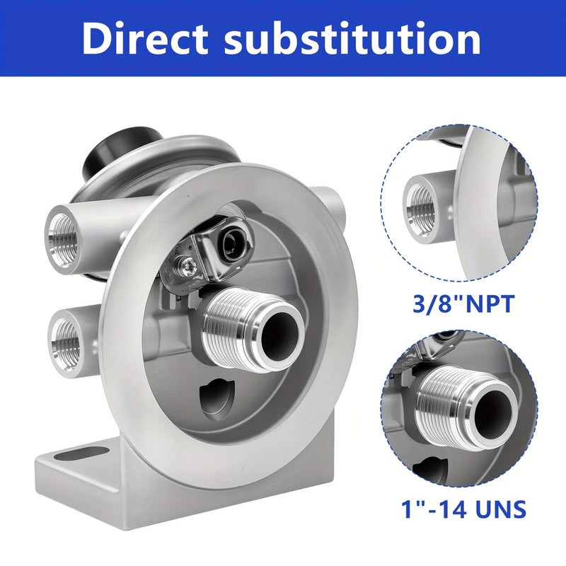 3 8 Inch NPT Diesel Fuel Filter Mounting Base Hand Priming Pump Mounting Base Model Z140 HLCZB005 - Image 1