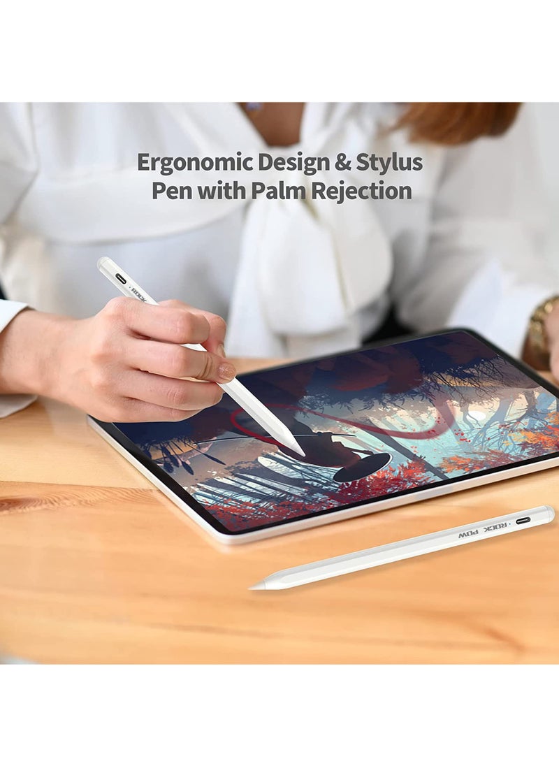 Rock Pow iPad Pencil 2nd Generation Compatible with Apple Pencil Stylus Pen for iPad Palm Rejection Tilt Power Display (2018-2023) iPad Pro 11/12.9 iPad 6/7/8/9,iPad Mini 5/6 iPad Air 3/4/5  - Image 5