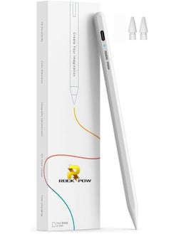 Rock Pow iPad Pencil 2nd Generation Compatible with Apple Pencil Stylus Pen for iPad Palm Rejection Tilt Power Display (2018-2023) iPad Pro 11/12.9 iPad 6/7/8/9,iPad Mini 5/6 iPad Air 3/4/5  - Image 1