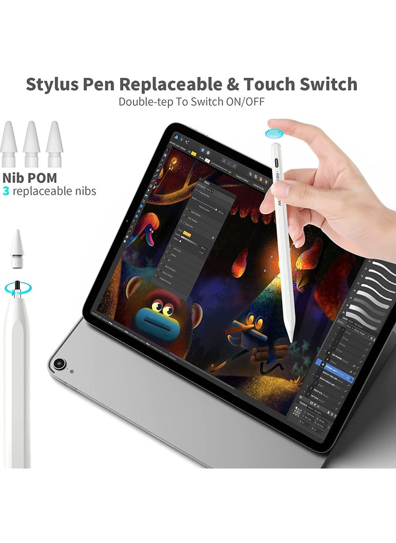 Rock Pow iPad Pencil 2nd Generation Compatible with Apple Pencil Stylus Pen for iPad Palm Rejection Tilt Power Display (2018-2023) iPad Pro 11/12.9 iPad 6/7/8/9,iPad Mini 5/6 iPad Air 3/4/5  - Image 4