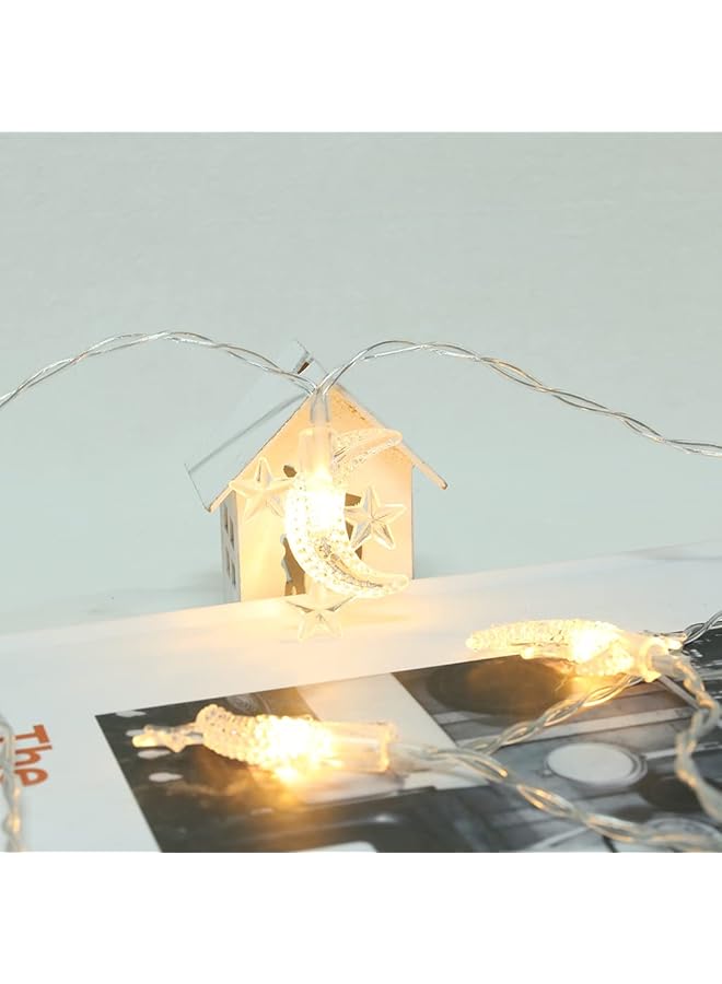 erorex Ramadan Decorations Light Eid Moon String Lights Moon Mini Star Fairy Lights Lantern Lamp For Wedding Party Home Garden Bedroom Indoor Décor Gift For Ramadan Mother'S Day Gifts - Image 5