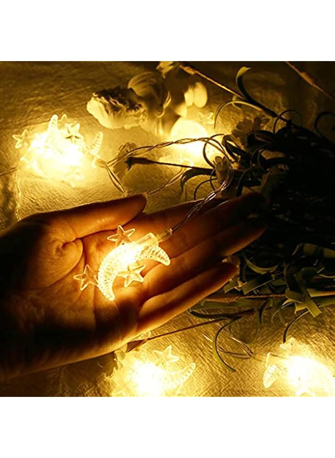 erorex Ramadan Decorations Light Eid Moon String Lights Moon Mini Star Fairy Lights Lantern Lamp For Wedding Party Home Garden Bedroom Indoor Décor Gift For Ramadan Mother'S Day Gifts - Image 1