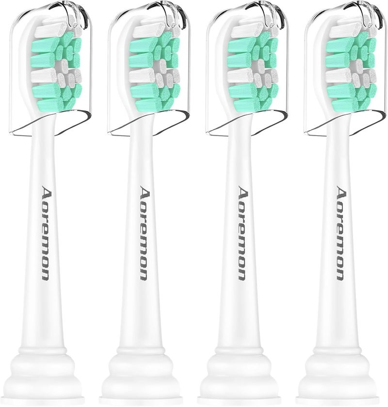 Aoremon Replacement Heads for Philips Sonicare C2 C1-4Pcs Brush Heads Compatible with All Phillips Sonicare Click-on Eltectric Toothbrush Model - Image 1