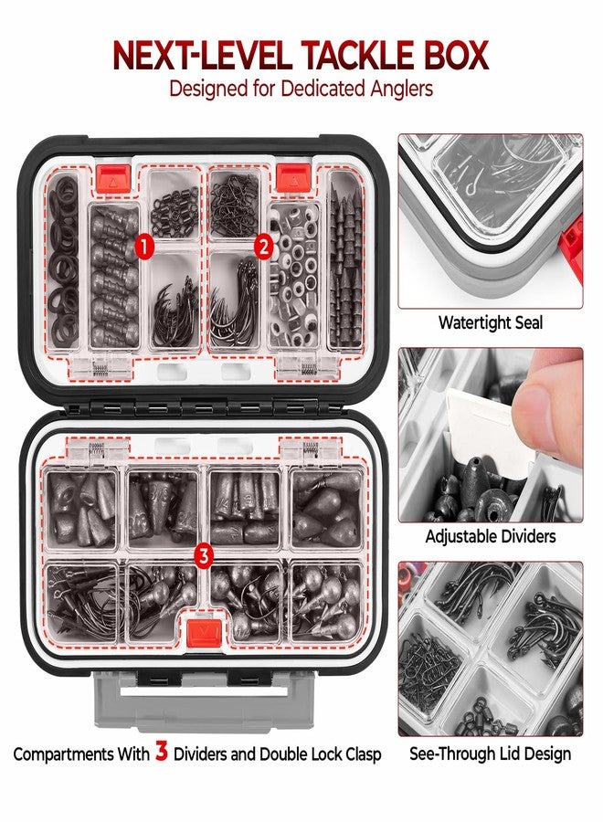 MadBite Freshwater Terminal Tackle Kits, 265 pcs,Fishing Hooks, Fishing Accessory Kit, Freshwater Fishing Gear, Fishing Tackle, Fishing Weights & Sinkers, Jig Hooks, Floats and Bobber - Image 4