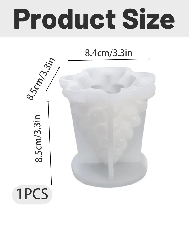 BdelrinQue Christmas Candle Mold, Christmas Tree Candle Mould, Candle Making Kit, Tree Shaped Candle Making Mold for DIY Candles, Soap, Chocolate, 8.5 x 8.4 cm - Image 2