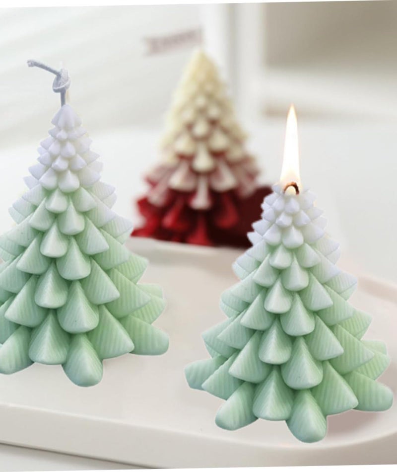 BdelrinQue Christmas Candle Mold, Christmas Tree Candle Mould, Candle Making Kit, Tree Shaped Candle Making Mold for DIY Candles, Soap, Chocolate, 8.5 x 8.4 cm - Image 5