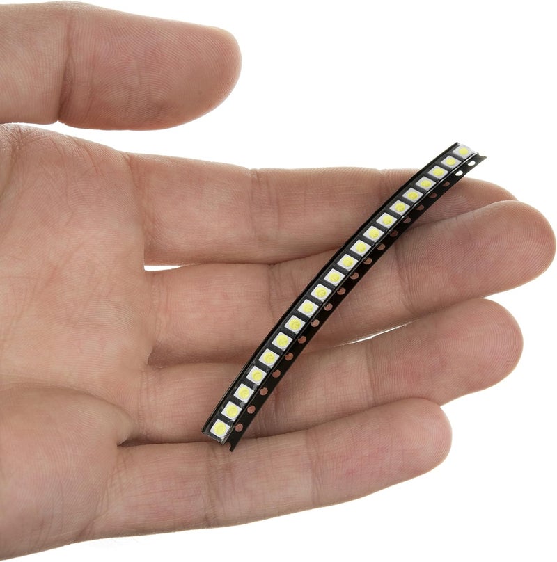 Oznium 20 Pieces of PLCC-2 Surface Mount LEDs, 3528 Size SMD SMT LED - Cool White - Image 1