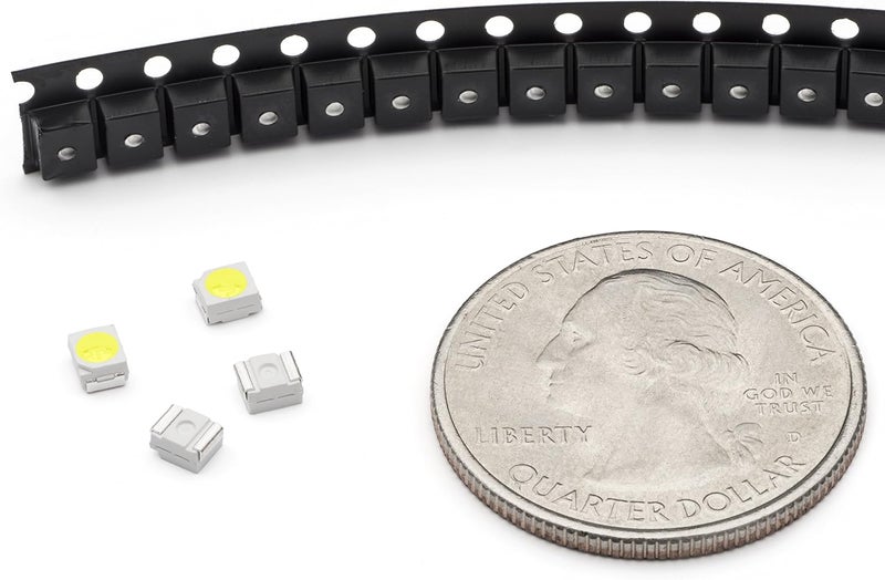Oznium 20 Pieces of PLCC-2 Surface Mount LEDs, 3528 Size SMD SMT LED - Cool White - Image 3