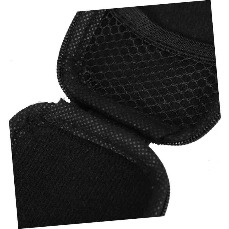 Mini EVA Hard Case Water Resistant Earphone Storage Pouch with Mesh Bag Compact Travel Organizer Black - Image 4
