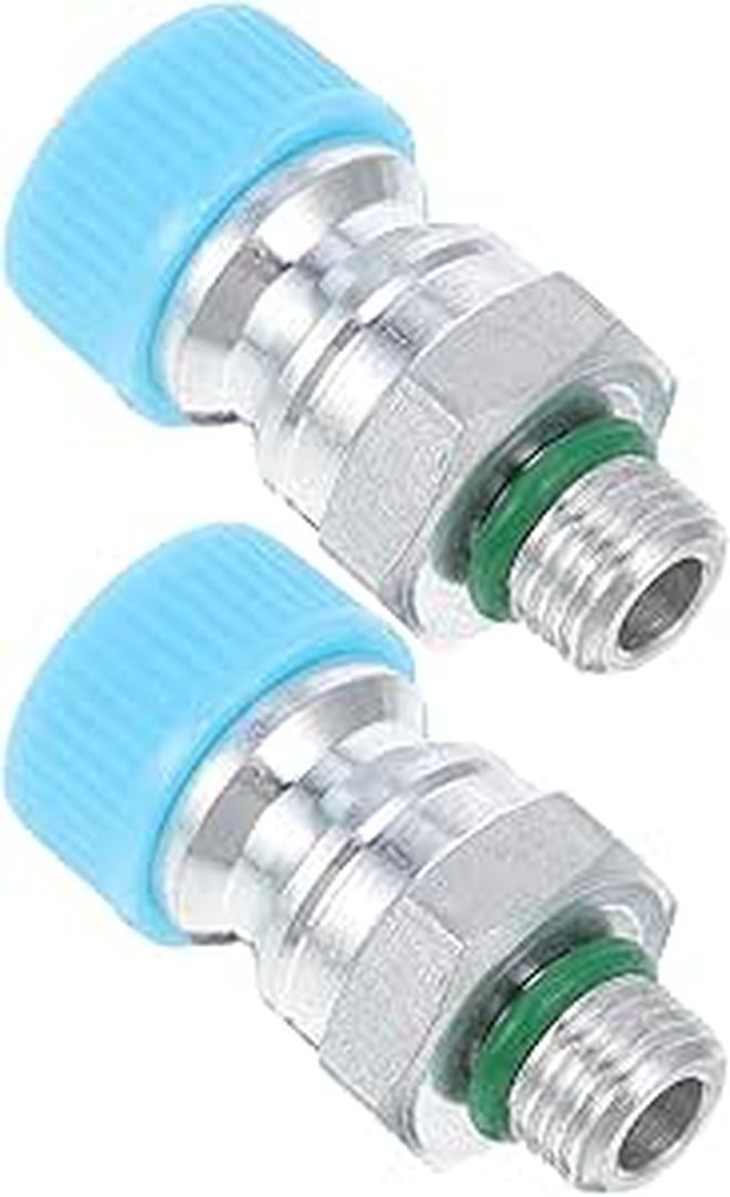 Aluminum Alloy Car Ac Valve Stem Repair Kit 2pcs R134a High Pressure Quick Release - Image 1