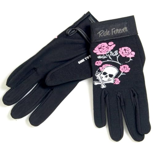 Hot Leathers womens Motorcycle powersports gloves, Black, Small - Image 4