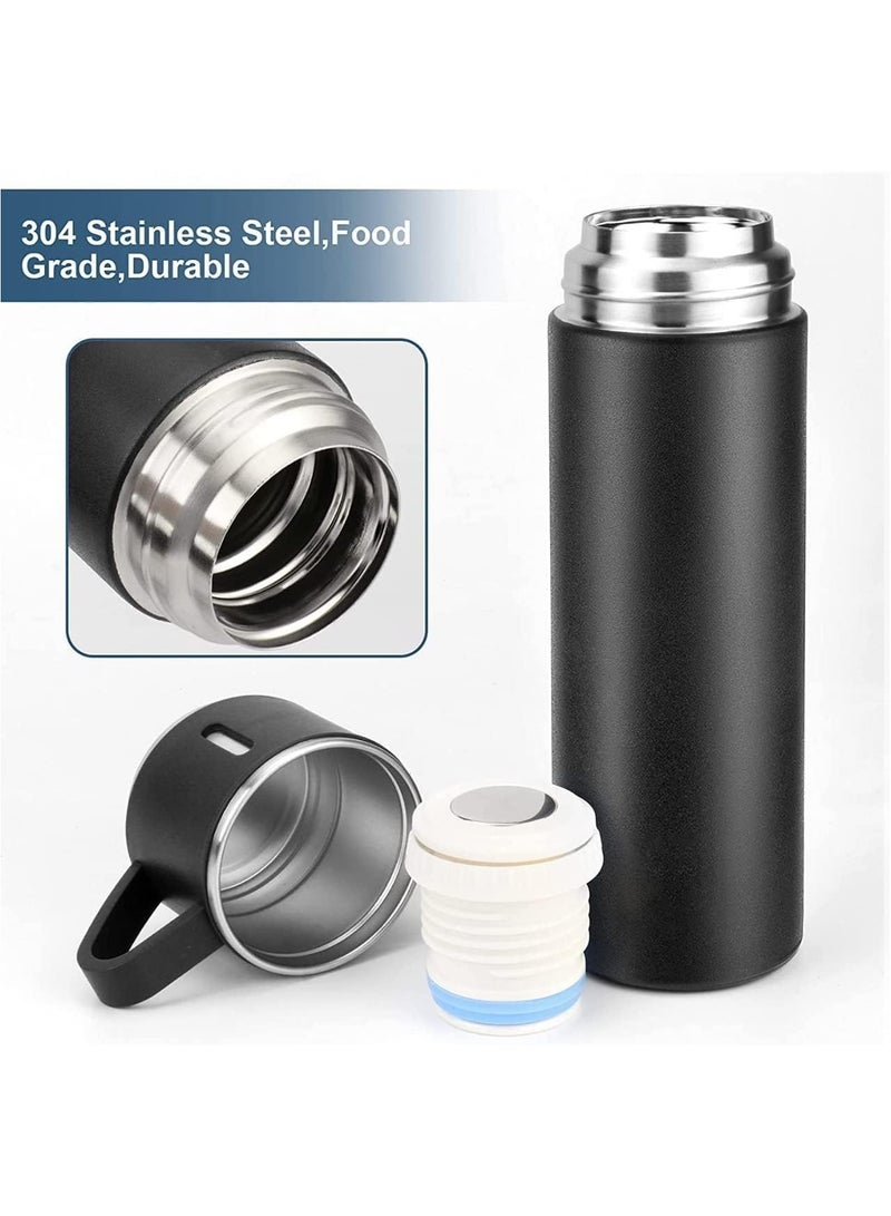 كوب حراري عازل مصنوع من الستانلس ستيل أسود - Image 3